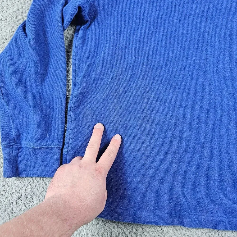 Polo Ralph Lauren Sweater Mens Large Blue 1/4 Zip Pullover Casual Golf Preppy